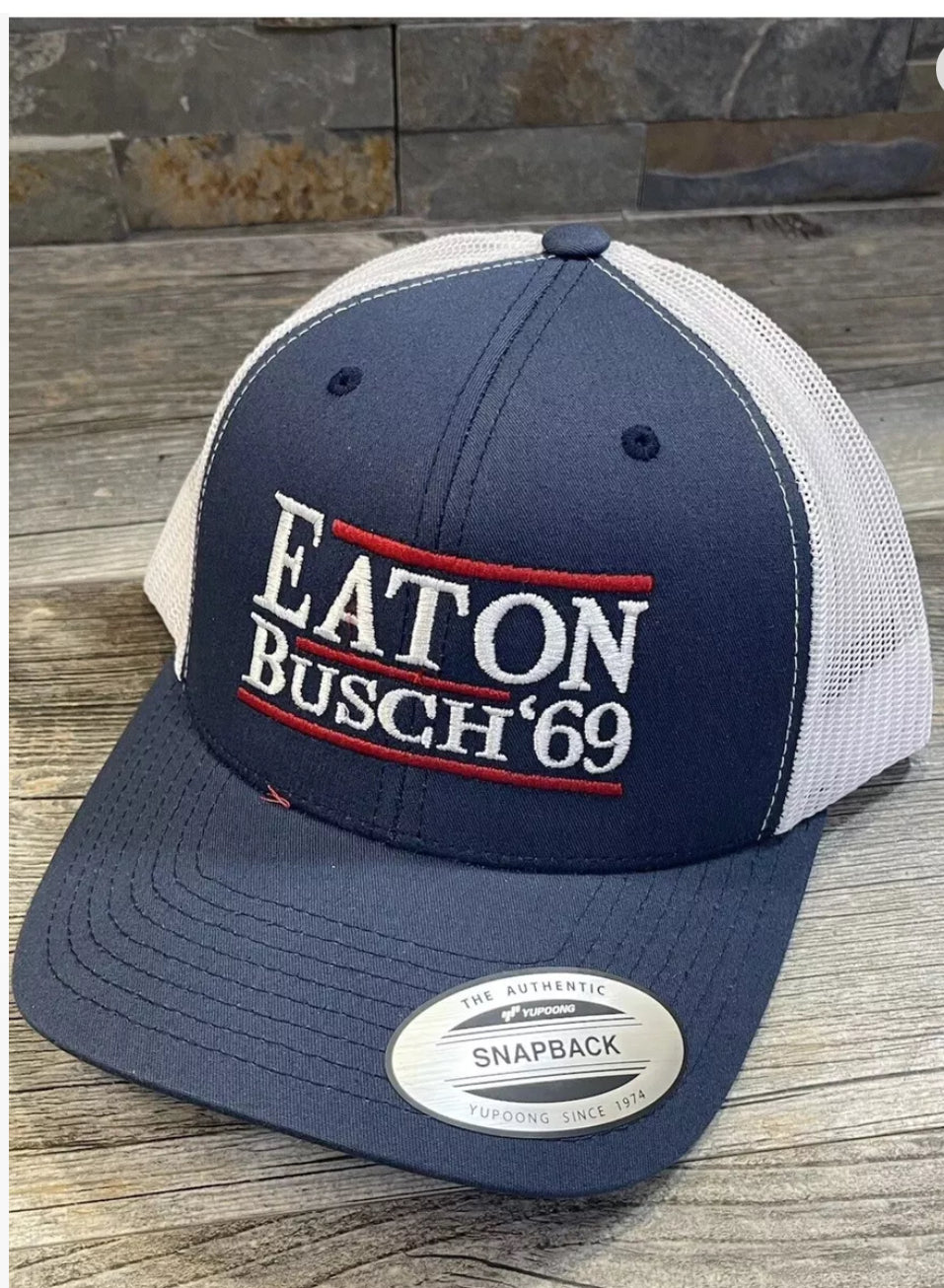 Campaign hat Eaton Busch 69 Funny Political Trucker SnapBack
