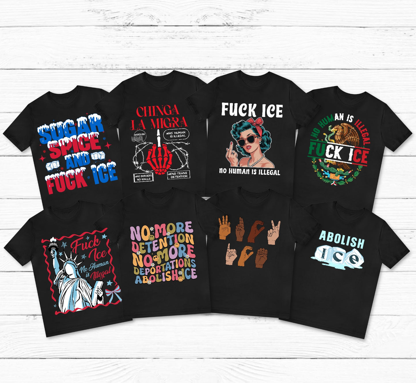 Fuck Ice t shirts , Abolish Ice Tees,