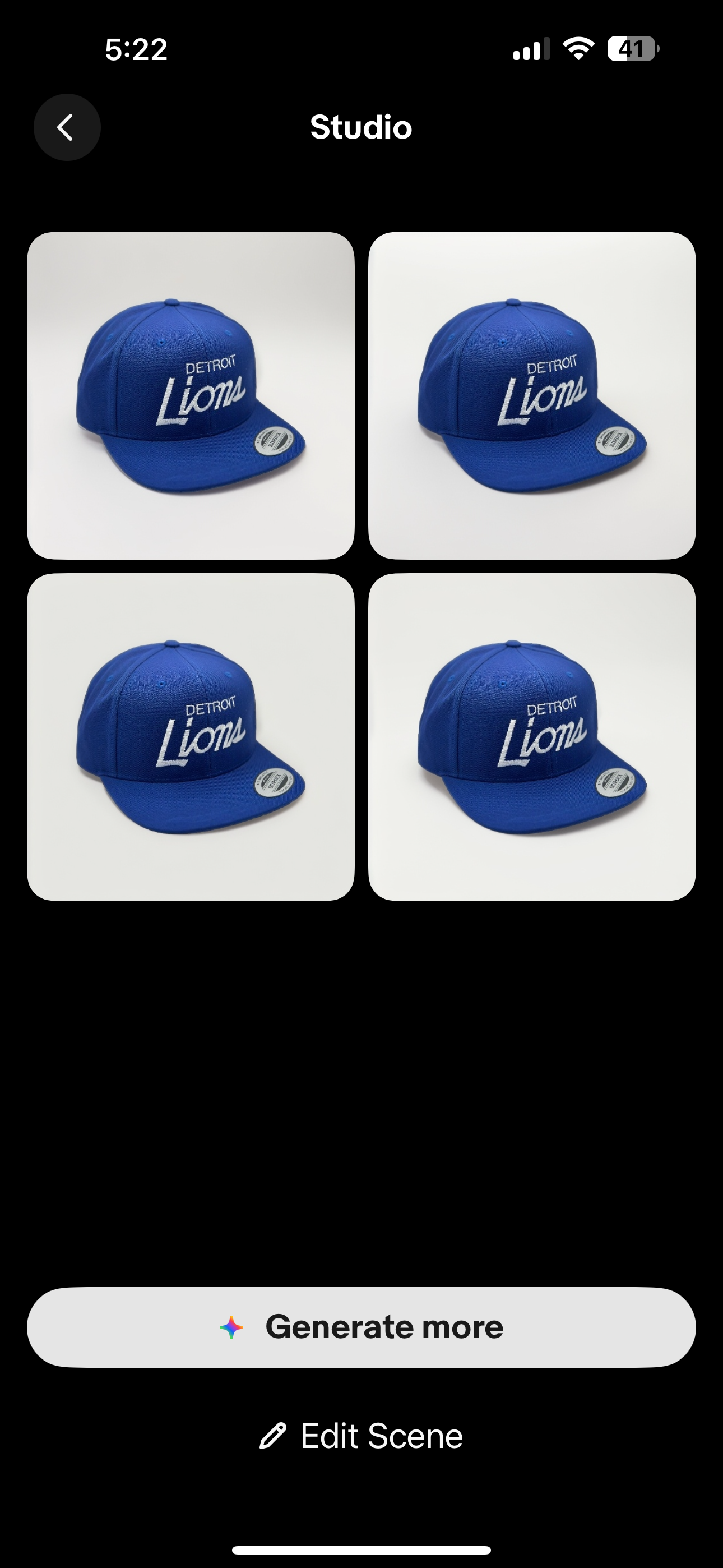 Detroit Michigan Lions Script Classic Snapback Cap Hat Adjustable Blue