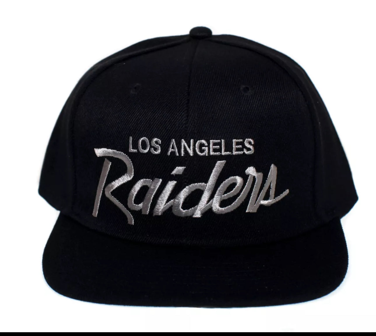 Gorra negra con visera ajustable de Los Angeles Raiders LA Hat Script 90s Rap NWA ICE CUBE EAZY E