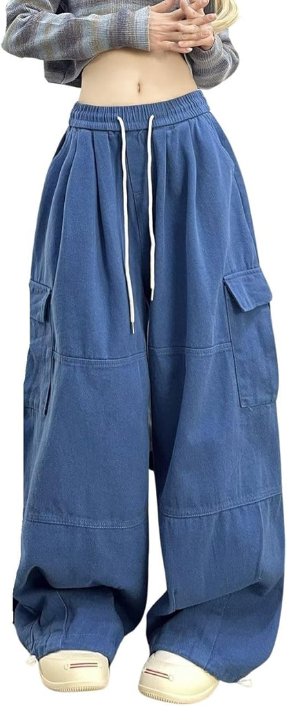 Baggy Cargo Pants for Women Men Y2k Wide Leg Sweatpants High Waisted BLNK BRAND