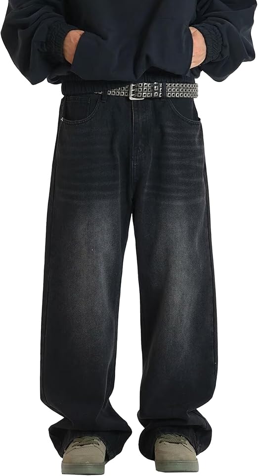 Hippie Pants Men's Baggy Wide Leg Skater Denim Pants BLNK BRAND