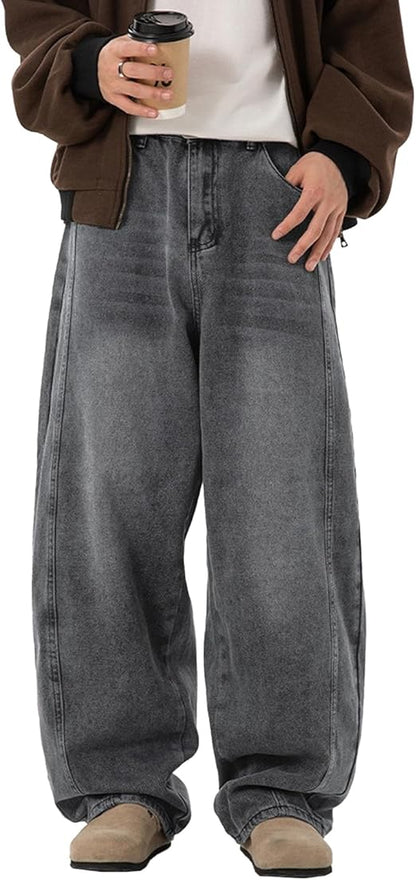 Hippie Pants Men's Baggy Wide Leg Skater Denim Pants BLNK BRAND