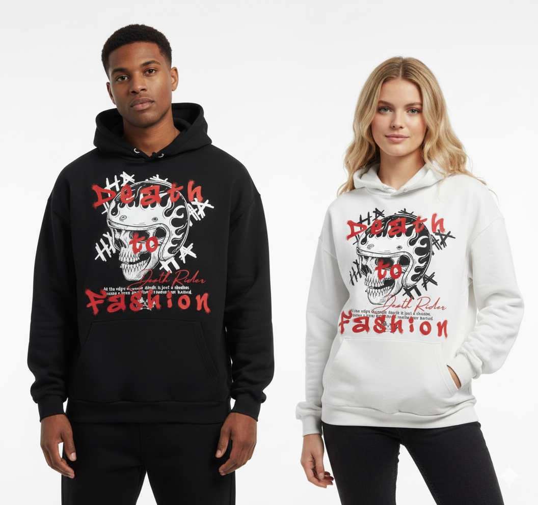 Death Rider Flaming Skull Helmet Unisex Graphic T-Shirt/Sweatshirt/Hoodie