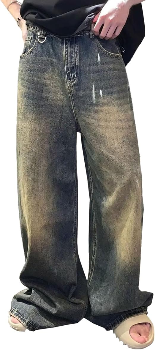 Hippie Pants Men's Baggy Wide Leg Skater Denim Pants BLNK BRAND