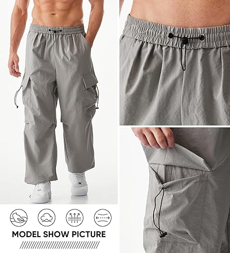 Men's Baggy Cargo Pants Parachute Streetwear BLNK BRAND