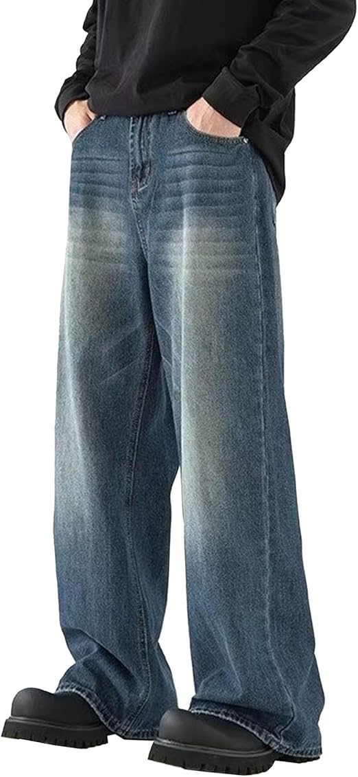Hippie Pants Men's Baggy Wide Leg Skater Denim Pants BLNK BRAND