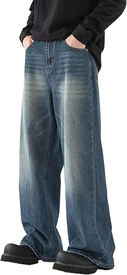 Hippie Pants Men's Baggy Wide Leg Skater Denim Pants BLNK BRAND