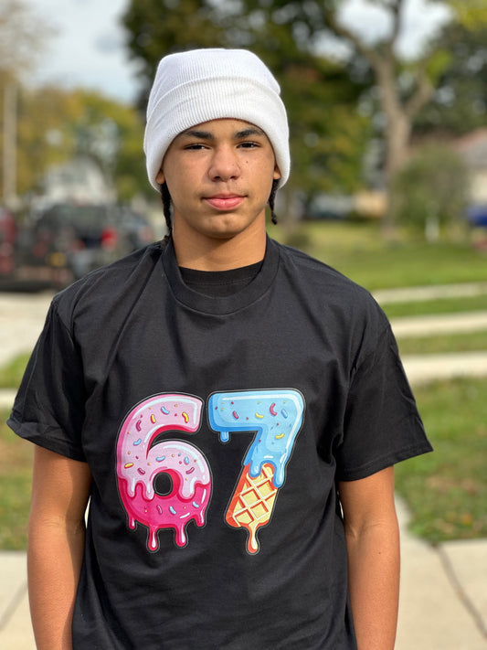 Six seven 67 top fashion brand t shirt large print