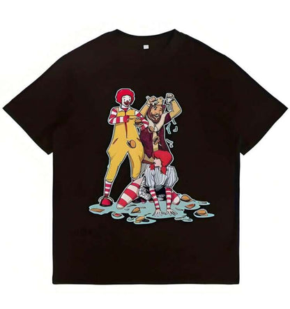 Fast Food Funny Mens T-Shirt Club Parody High Quality USA New Gift Tee Shirt