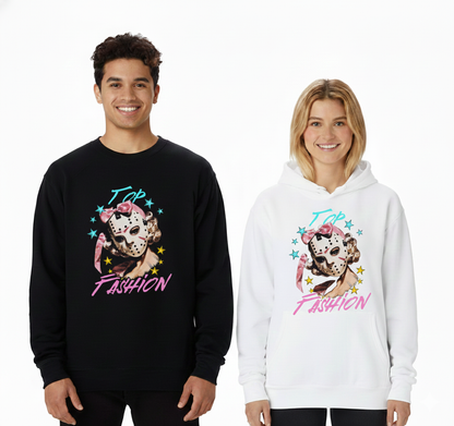 TOP FASHION Jason Mask Pink Bow Unisex Graphic Print T-Shirt/Sweatshirt/Hoodie