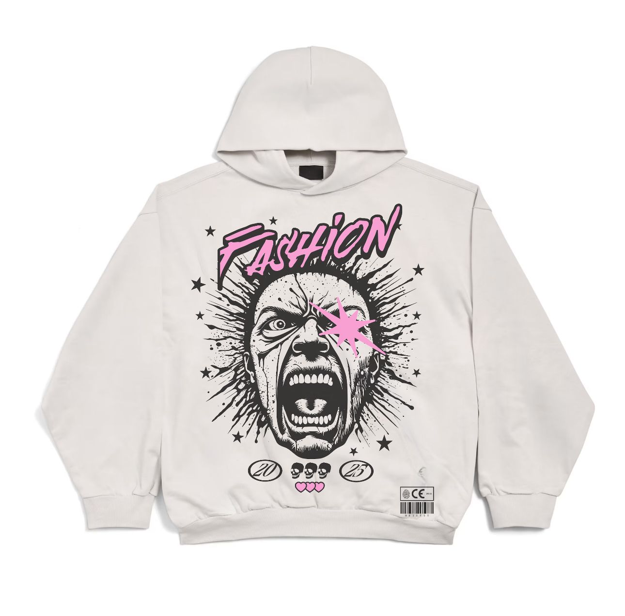 Fashion Screaming Face Unisex Graphic Print T-Shirt/Sweatshirt/Hoodie