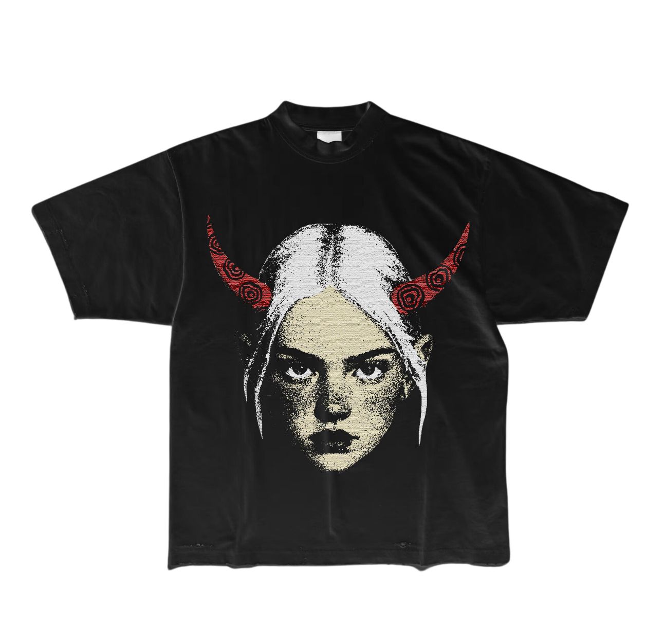 Demon Girl Red Horns Unisex Graphic Print T-Shirt/Sweatshirt/Hoodie