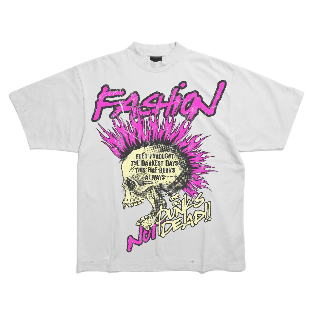 Punk's Not Dead Mohawk Skull Unisex Graphic Print T-Shirt/Sweatshirt/Hoodie