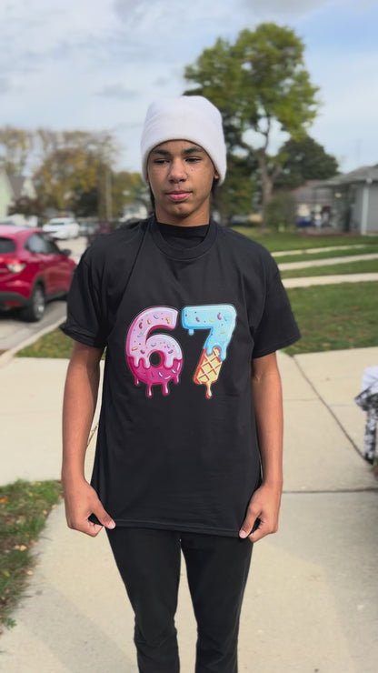 Six seven 67 top fashion brand t shirt large print